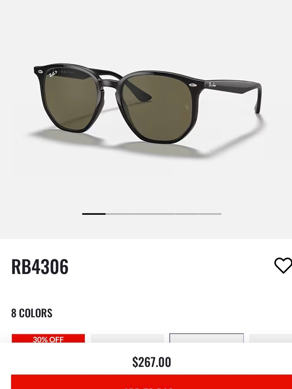 Ray Ban RB4306 Polarized Sunglasses NWOT